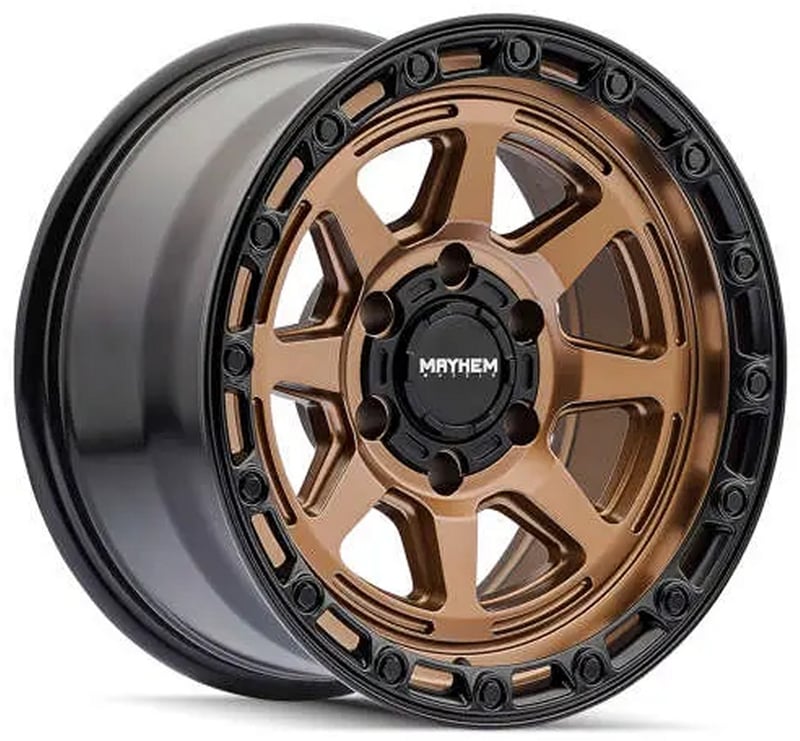 17x8.5 mayhem ridgeline 8306 satin brone 6x139.7/5.5 25mm