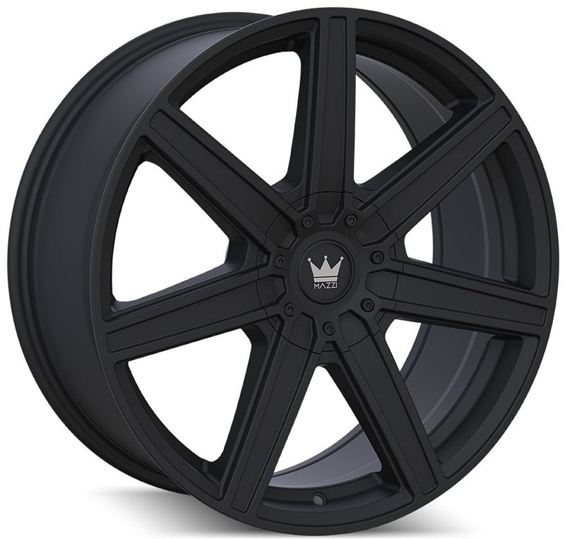 (clearance - no returns) 22x8.5 mazzi laguna 376 matte black 5x112 5x120 38mm