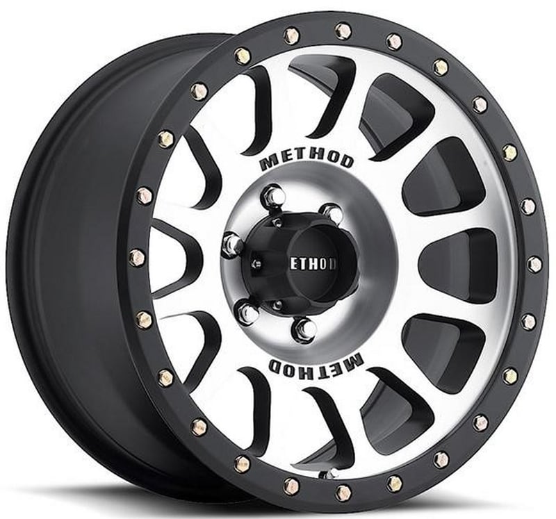 16x8 method race mr305 nv matte black w/ machined face & street lock lip 5x4.5/114.3 0mm