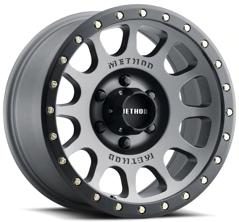 17x8.5 method race mr305 nv titanium w/ matte black lip 6x5.5/139.7 0mm