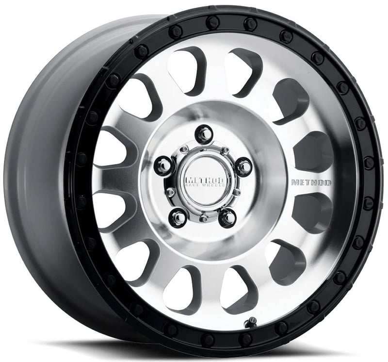18x9 method race mr315 machined w/ gloss black lip 8x6.5/165 18mm