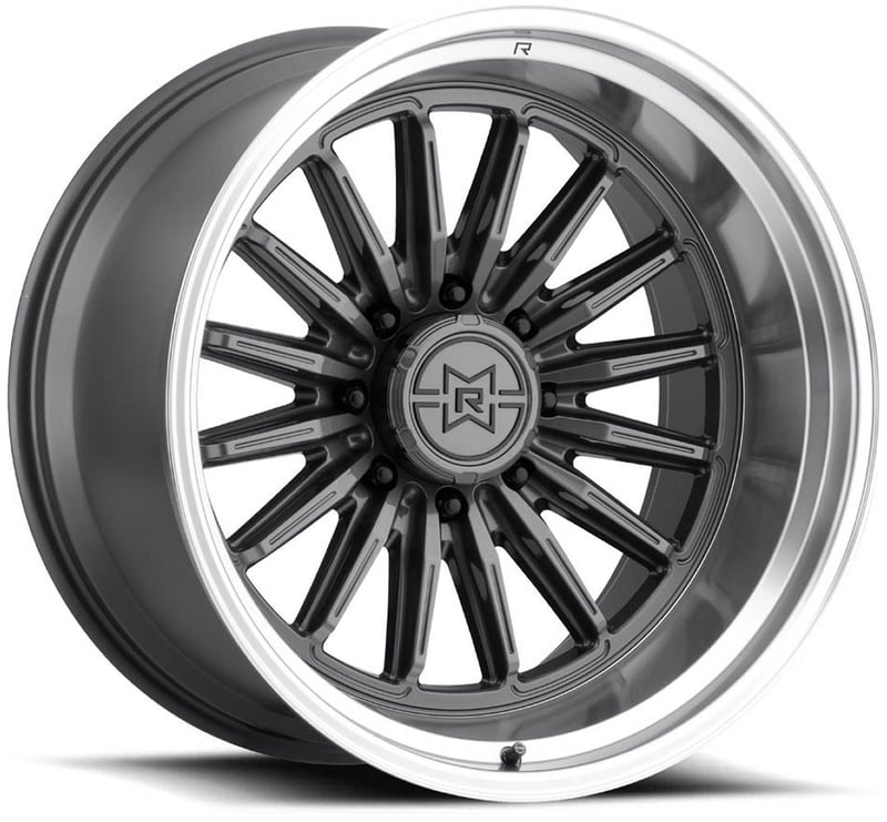 (clearance - no returns) 20x12 method race mr803 raised gloss titanium w/ machined lip (8-lug) (* may require trimming) 8x170 -40mm