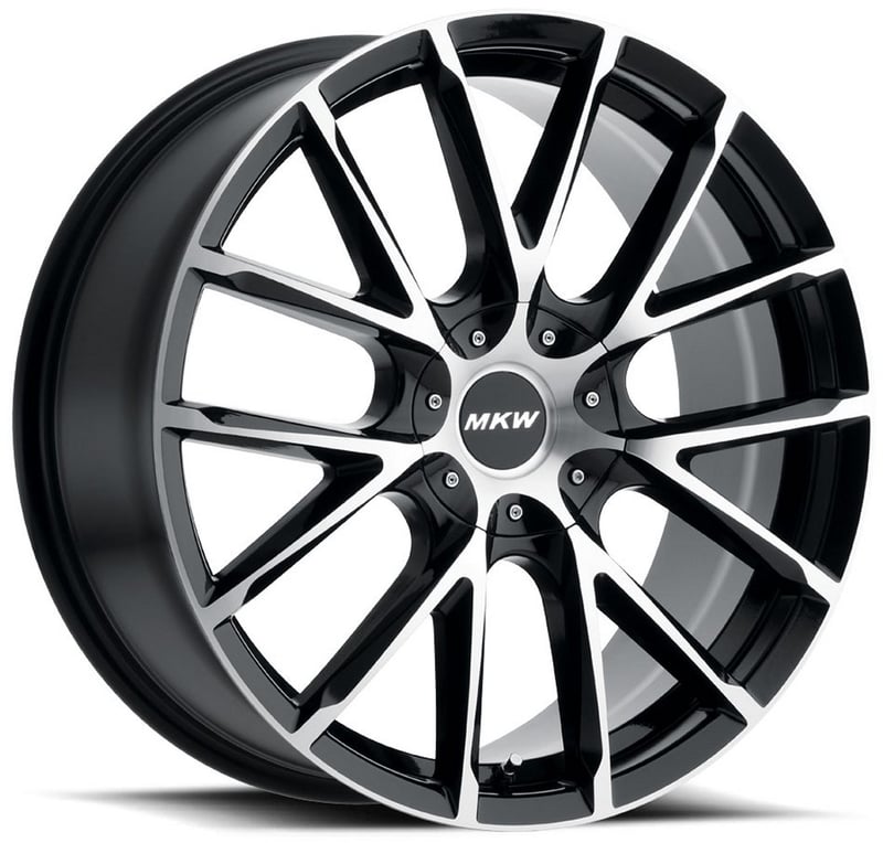 matte black w/ dark tint20x8.5 mkw m123 gloss black machined 5x112 5x4.5/114.3 40mm
