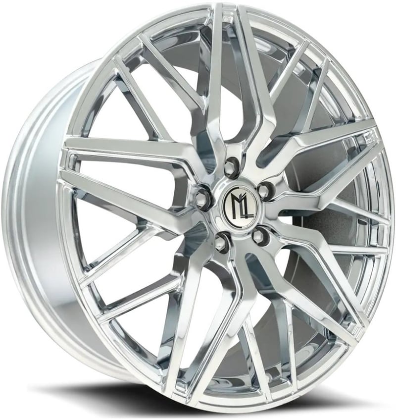 (clearance - no returns) 22x10.5 modern luxury ml3 chrome 5x4.5/114.3 45mm