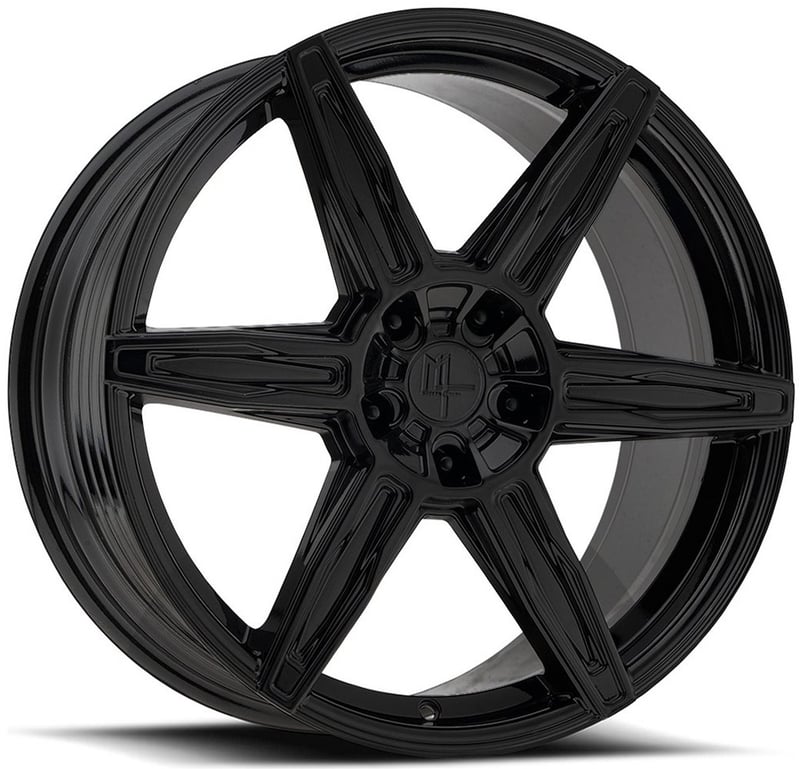(clearance - no returns) 22x9 modern luxury mlf11 gloss black (flow formed) 5x112 32mm
