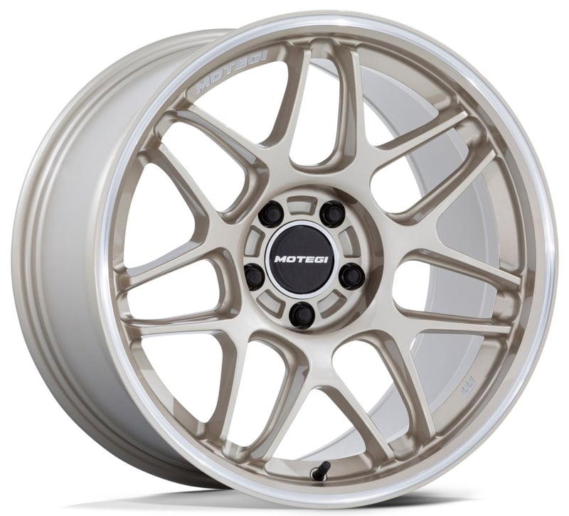 18x10.5 motegi mr158 motorsport gold w/ machined lip 5x120 25mm