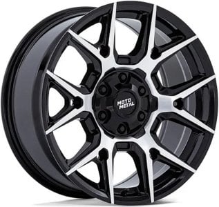 (clearance - no returns) 22x9 moto metal mo813 mason gloss black machined 6x135 6x5.5/139.7 24mm