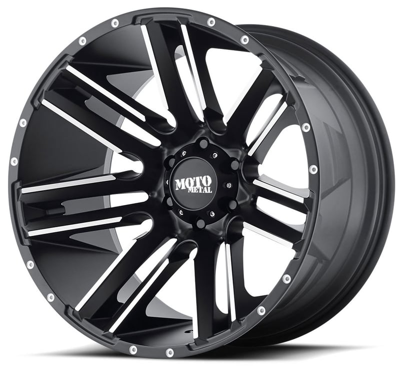 (clearance - no returns) 18x9 moto metal mo978 razor satin black machined 6x4.5/114.3 18mm