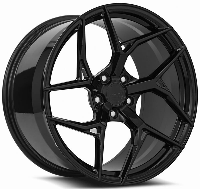 (clearance - no returns) 20x11 mrr forged f10 gloss black (full forged) (corvette) (right) 5x120 48mm