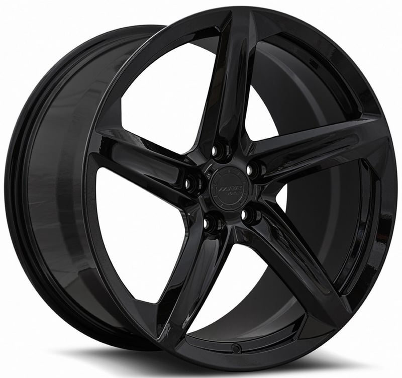 20x10 mrr forged f23 gloss black (full forged) (corvette) (left) 5x120 30mm