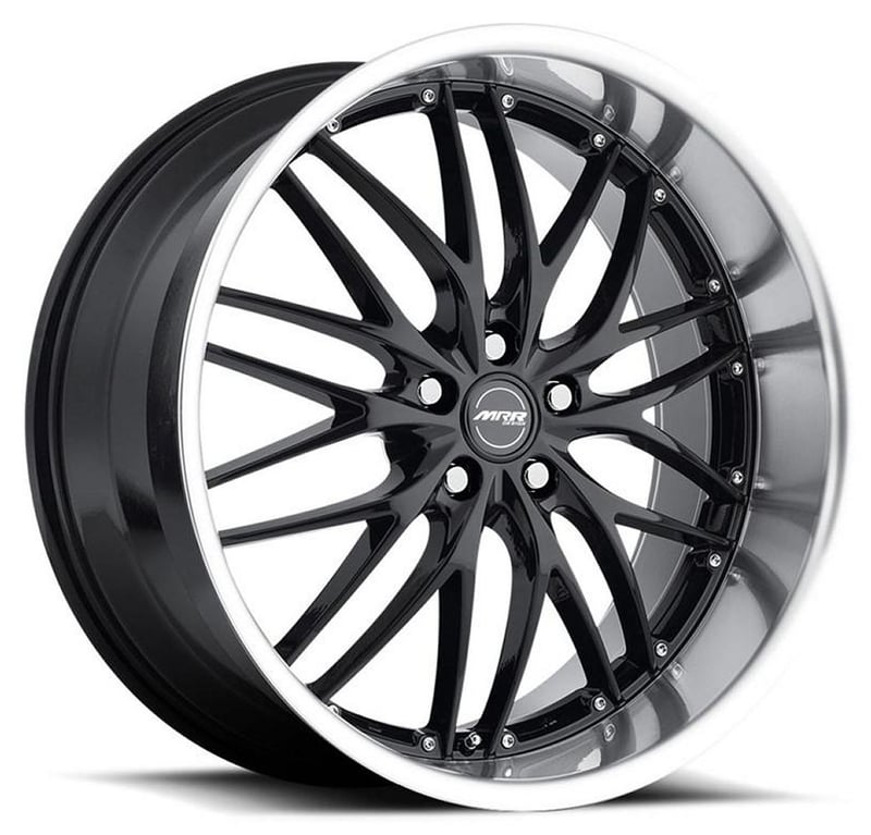 19x9.5 mrr gt1 black machined lip (custom)