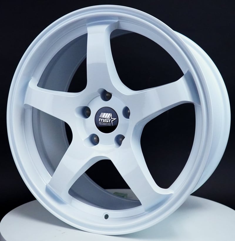 18x9.5 mst flow formed cr alabaster white 5x4.5/114.3 38mm