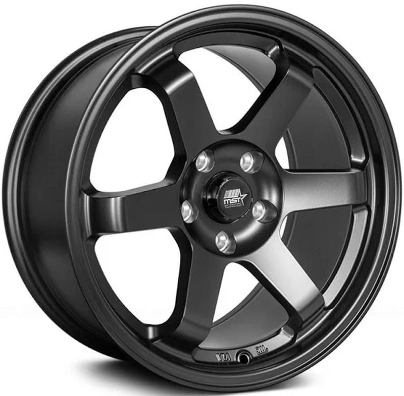 18x8.5 mst mt01 matte black 5x4.25/108 35mm