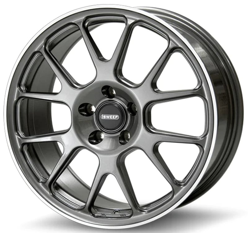 18x9 neuspeed isweep cp12 glossy racing graphite (flow formed) 5x112 25mm