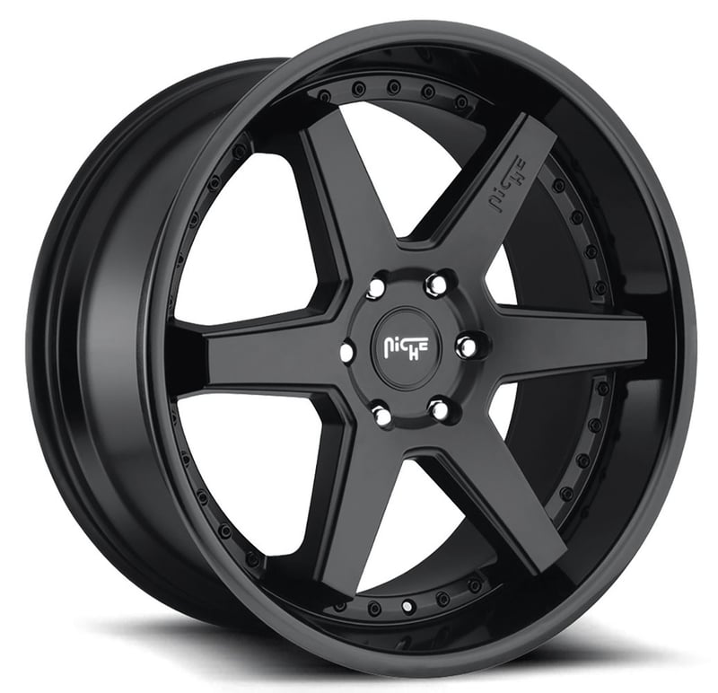 19x10 niche altair satin black w/ gloss black m192 5x4.5/114.3 40mm