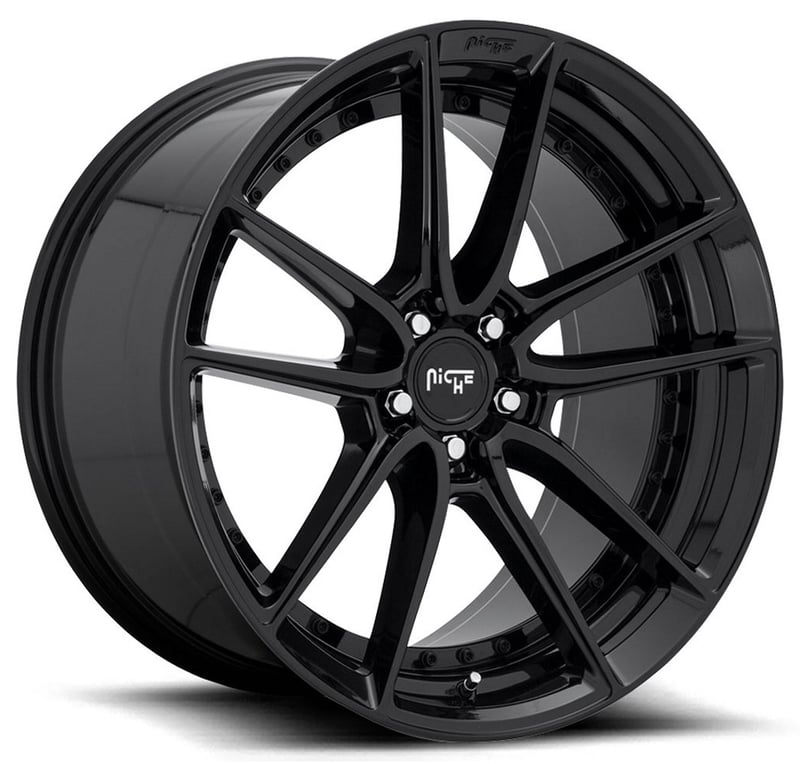 18x8 niche dfs gloss black m223 5x4.5/114.3 30mm