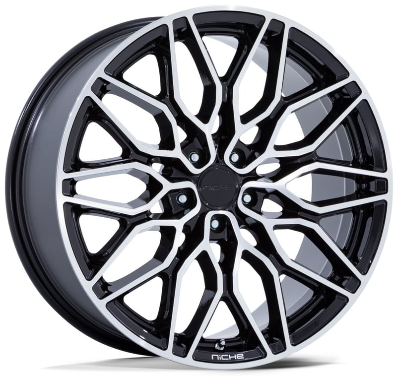 22x10.5 niche calabria 5 gloss black machined nc277 5x115 18mm