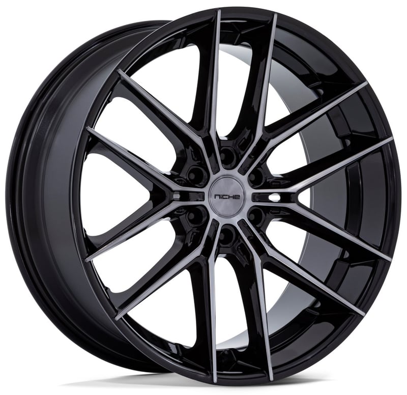 24x10 niche prodigy 6 gloss black dark tint nc280 (flow formed) 6x5.5/139.7 20mm