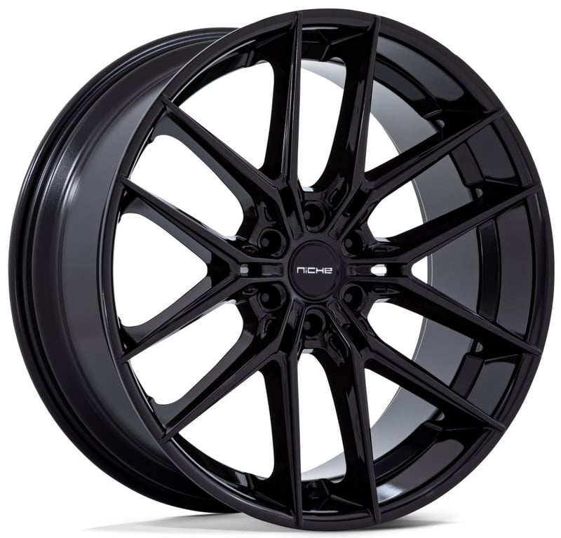 24x10 niche prodigy 6 gloss black nc280 (flow formed) 6x135 25mm