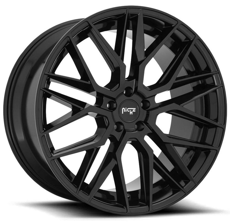 22x9.5 niche gamma gloss black m224 6x135 25mm