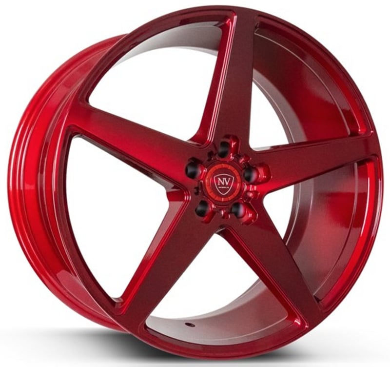 22x9 nv nvv brushed red 5x120 30mm