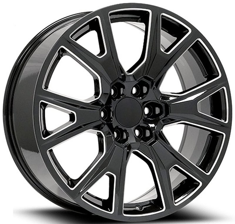 26x10 oe concepts replica 2019 chevy accessory gloss black milled c19 6x5.5/139.7 30mm