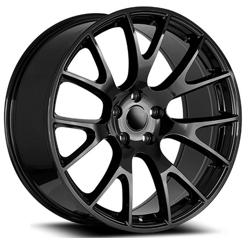 22x10 oe concepts replica hellcat srt gloss black dg05 5x115 18mm