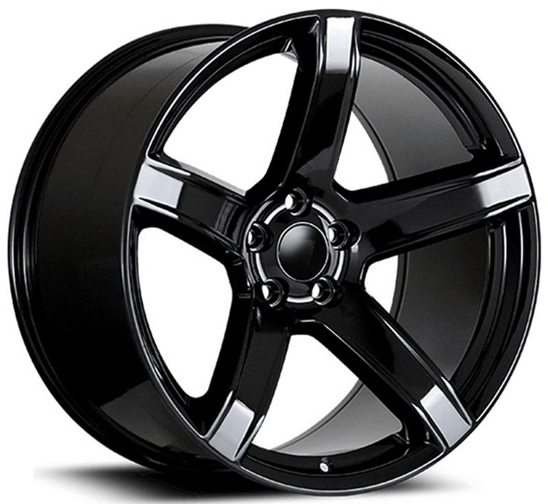 20x9.5 oe concepts replica 2018 hellcat hc2 gloss black dg06 5x115 15mm
