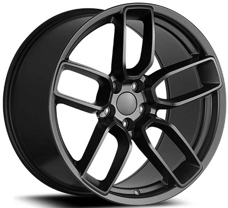 20x9.5 oe concepts replica challenger srt satin black dg07 5x115 18mm