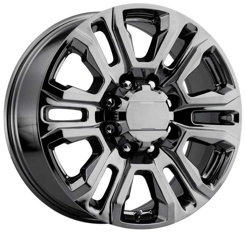 20x8.5 performance replicas pr207 black chrome 8x6.5/165 15mm