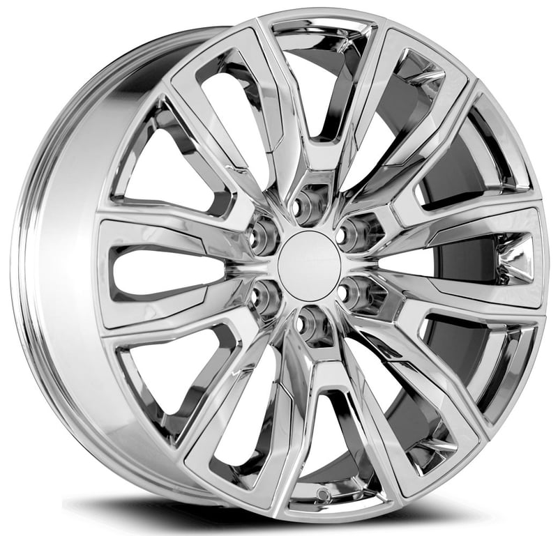 22x9 oe concepts replica 2022-2023 gmc sierra denali chrome w/ chrome insert g30 6x5.5/139.7 28mm