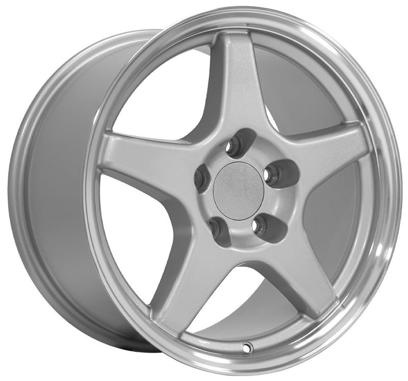 OE Replica Corvette ZR1 CV01 Silver w/ Machined Lip