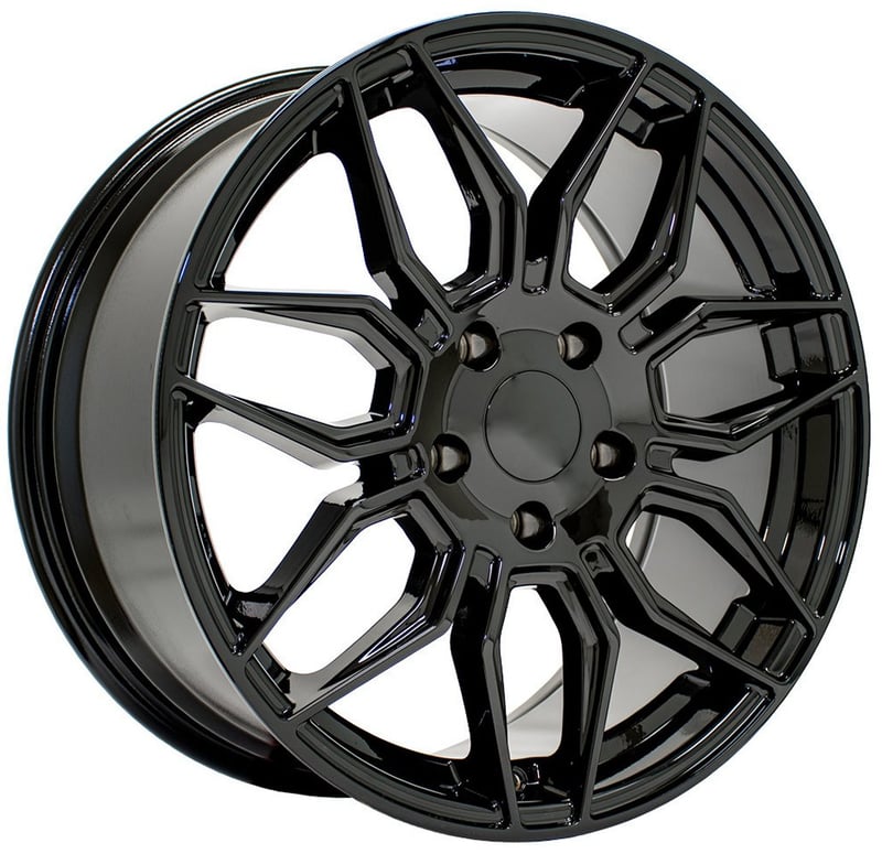 (clearance - no returns) 19x8.5 oe replica corvette c8 cv03 gloss black 5x120 52mm