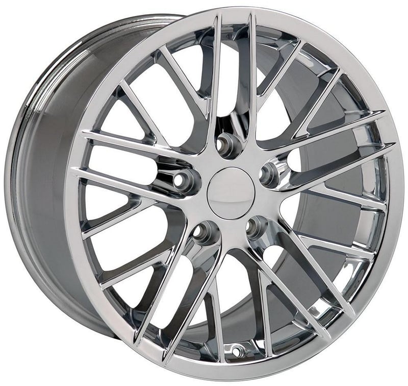 18x10.5 oe replica corvette c6 zr1 cv08 chrome 5x4.75/120.7 56mm