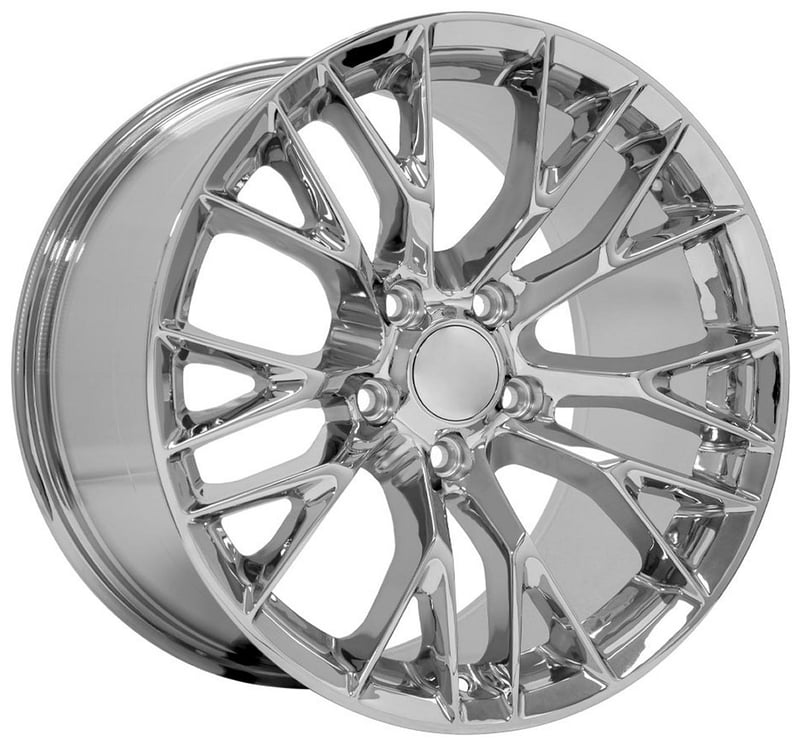 18x8.5 oe replica corvette c7 z06 cv22 chrome 5x4.75/120.7 56mm