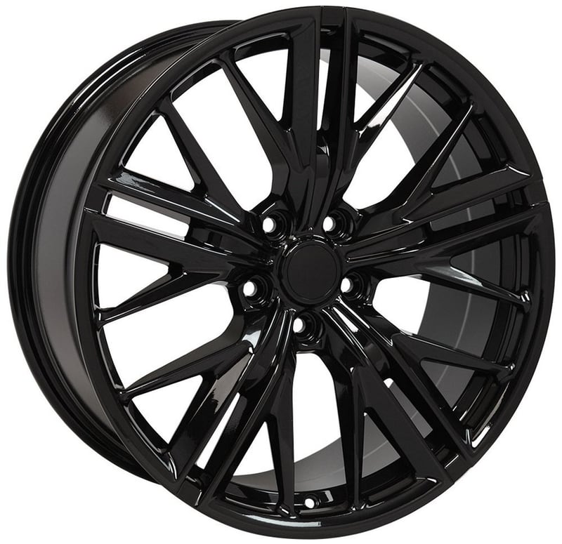 20x9.5 oe replica chevrolet camaro zl1 cv25 gloss black 5x120 40mm