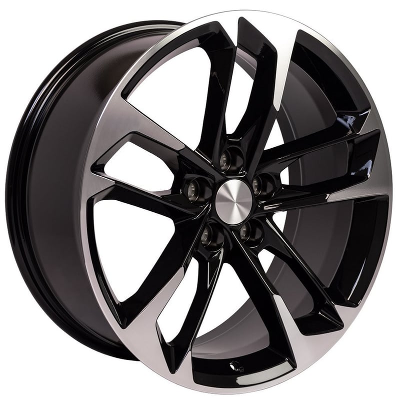 20x8.5 oe replica chevrolet camaro cv29 gloss black machined 5x120 25mm