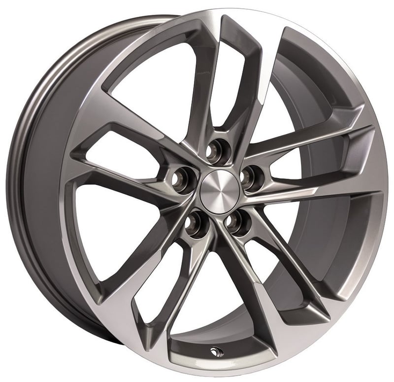 20x9.5 oe replica chevrolet camaro cv29 gunmetal machined 5x120 39mm