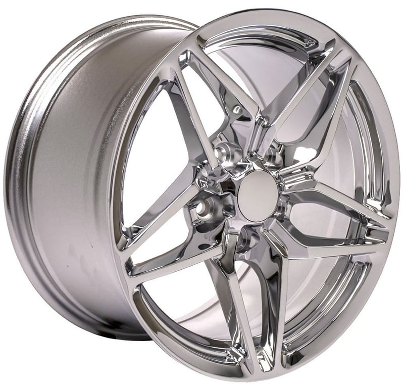 17x9.5 oe replica corvette c7 zr1 cv31 chrome 5x4.75/120.7 56mm