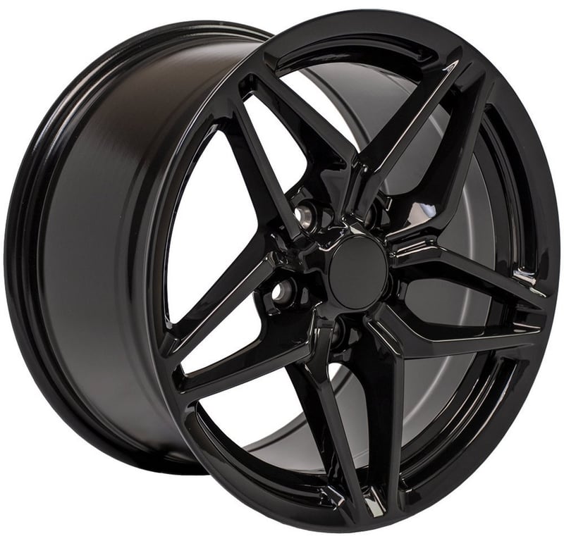 17x11 oe replica corvette c7 zr1 cv31 satin black 5x4.75/120.7 50mm