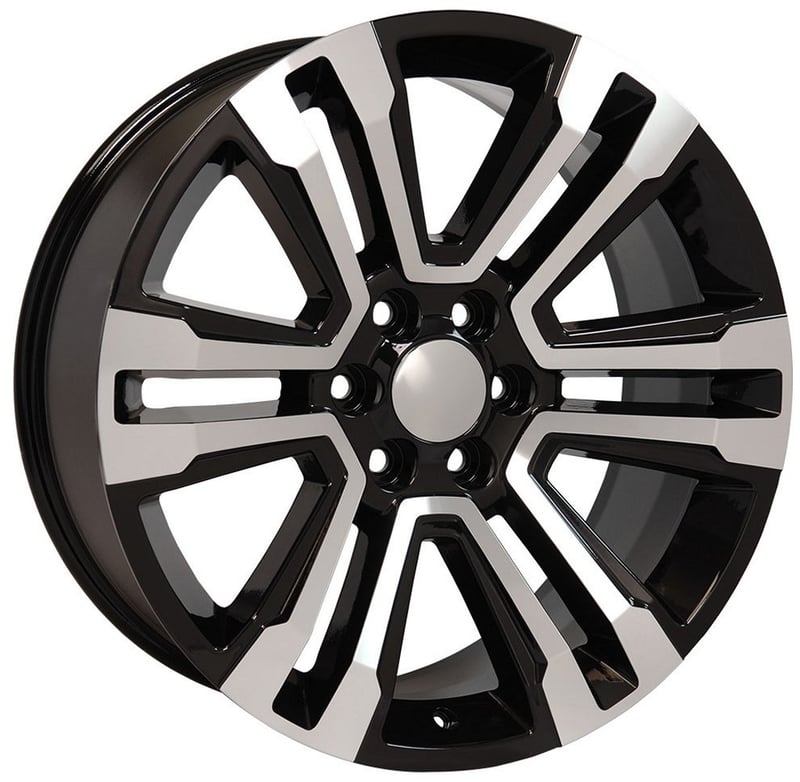 20x9 gmc yukon cv44 gloss black machined 6x5.5/139.7 24mm