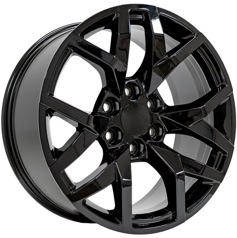 (clearance - no returns) 22x9 oe replica chevrolet suburban 1500 cv66 gloss black 6x5.5/139.7 28mm