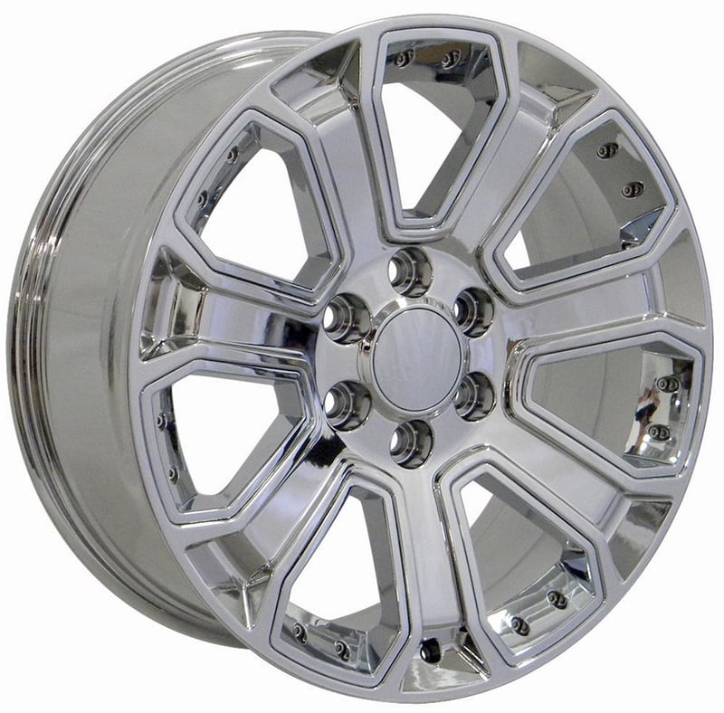 20x8.5 oe replica chevrolet silverado cv93 chrome 6x5.5/139.7 31mm