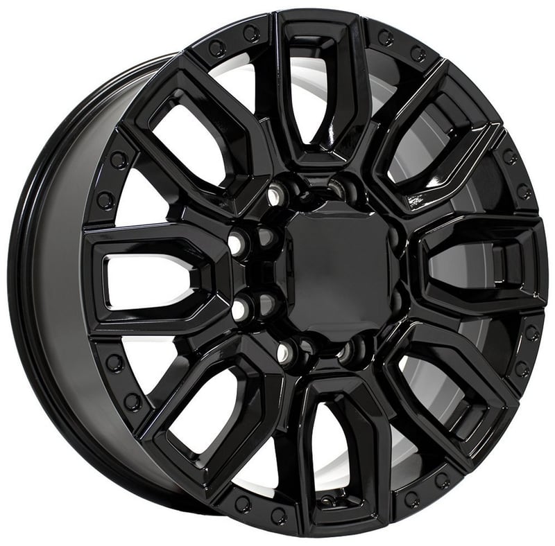 20x8.5 oe replica gmc sierra 2500/3500 cv97 gloss black 8x6.5/165 12mm