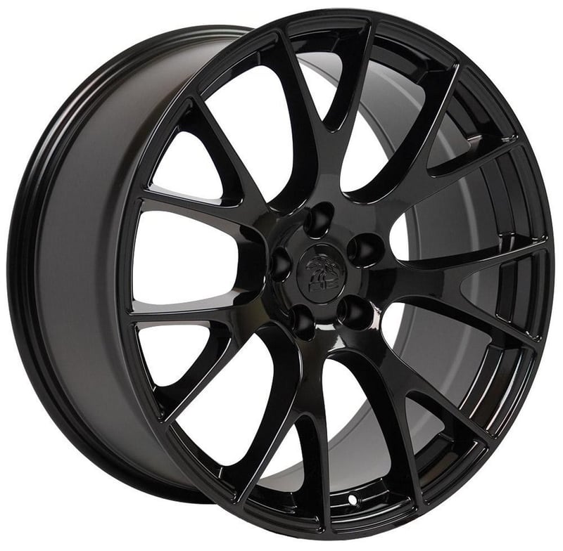 20x10 oe replica dodge hellcat dg15 gloss black 5x115 18mm