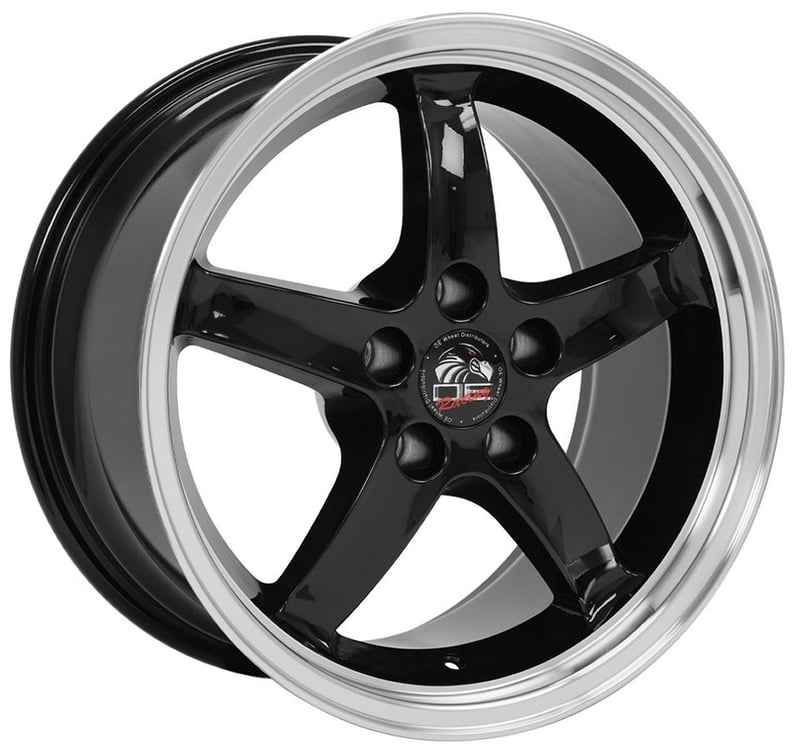 OE Replica Ford Mustang Cobra FR04 Gloss Black w/ Machined Lip