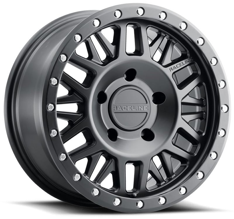 17x9 raceline 951b ryno satin black 8x170 -12mm