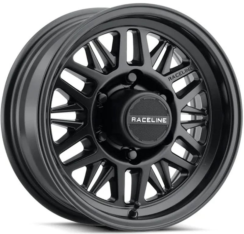 17x8.5 raceline 451b ryno trailer satin black 6x5.5/139.7 0mm