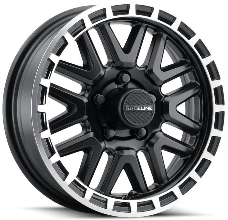 15x6 raceline 953bm krank satin black machined lip 6x5.5/139.7 0mm