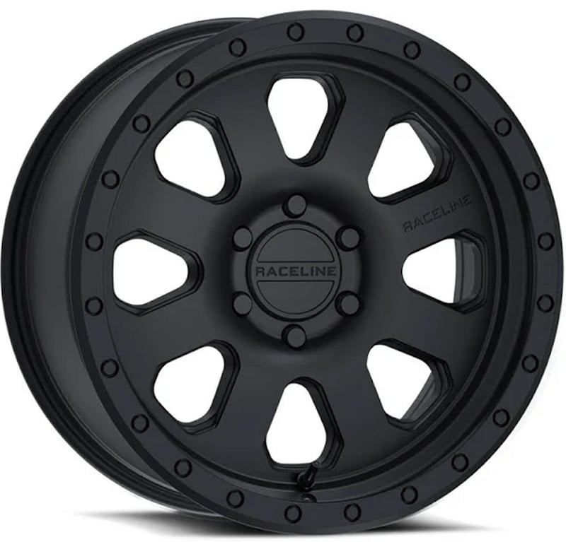 17x8.5 raceline 959b avenger 2.0 satin black (simulated beadlock) 5x5/127 0mm